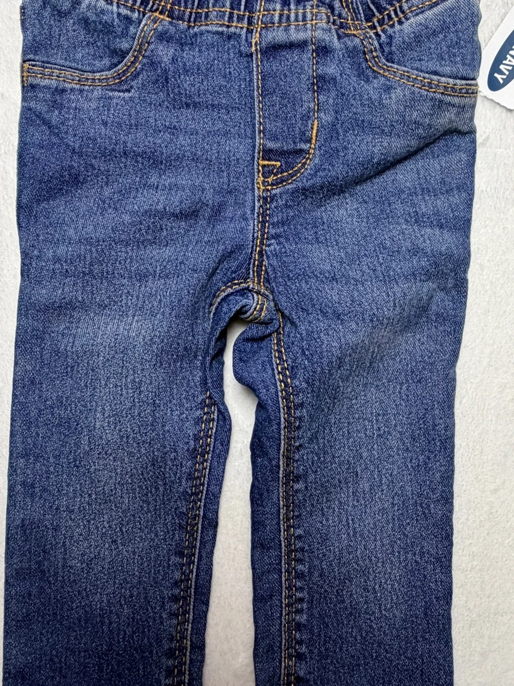 NWT Old Navy Blue & White Stripe Bodysuit & Old Navy Denim Jeggings 12-18M